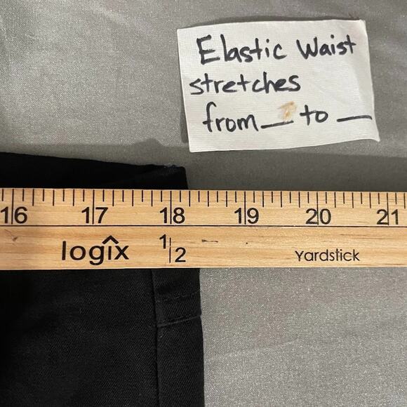 Isaac Mizrahi Live Size 10 Black Ponte Knit Pull On Pants Dark Straight Leg - Picture 9 of 13